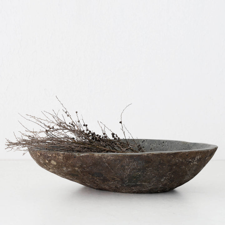 BARATI  BOWL  |  LRG  |  RIVER STONE MARBLE