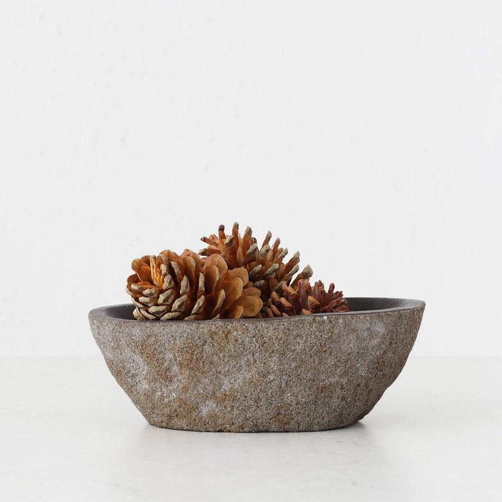 BARATI BOWL  |  SML  |  RIVER STONE MARBLE