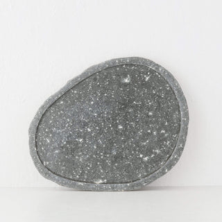 BARATI ORGANIC MARBLE SERVING PLATTER  |  LARGE 44CM  |  RIVER STONE MARBLE