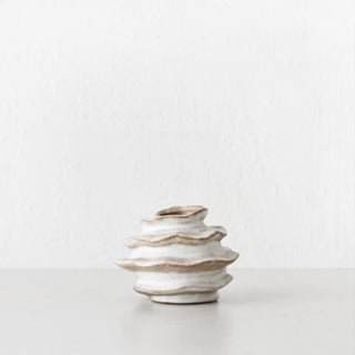 BARDIN ORGANIC BUD VASE |  MEDIUM |  TAUPE FOG CERAMIC