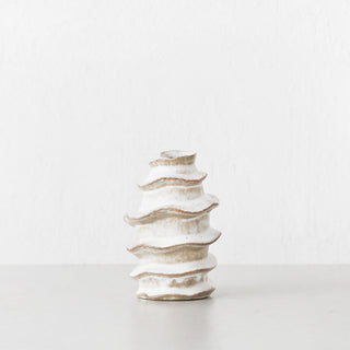 BARDIN ORGANIC BUD VASE  |  TALL  |  TAUPE FOG CERAMIC