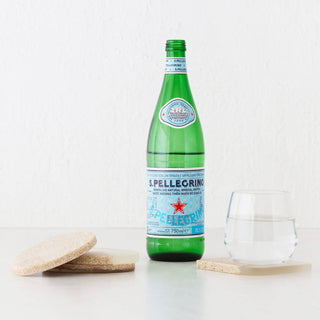 BARLETTA RESIN COASTER | SET OF 4 | SANDY DUNE + TERRAZZO WHITE RESIN