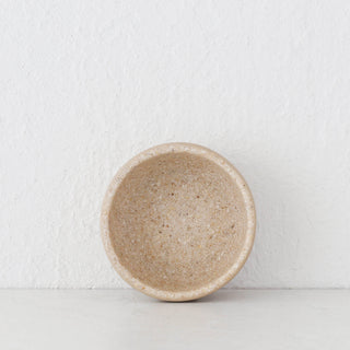BARLETTA ROUND RESIN PINCH BOWL BUNDLE X4  |  MINI 10CM  |  SANDY DUNE + TERRAZZO WHITE RESIN