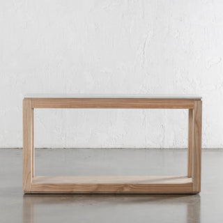 BASILIO CONSOLE TABLE  |  150CM  |  NATURAL ASH + BIANCO CIMENT