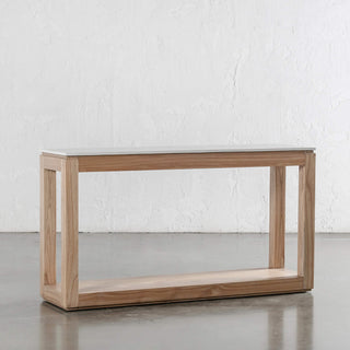 BASILIO CONSOLE TABLE  |  150CM  |  NATURAL ASH + BIANCO CIMENT