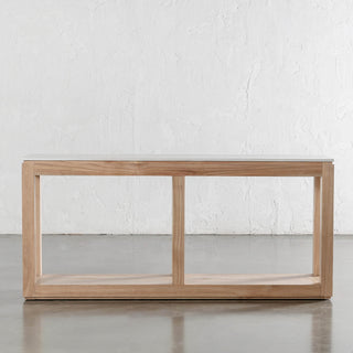 BASILIO CONSOLE TABLE  |  180CM  |  NATURAL ASH + BIANCO CIMENT
