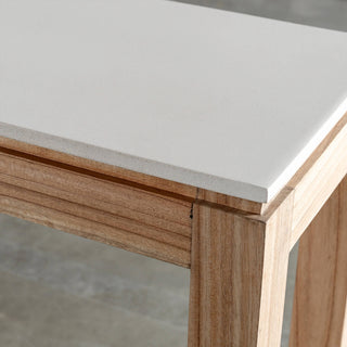 BASILIO CONSOLE TABLE  |  150CM  |  NATURAL ASH + BIANCO CIMENT