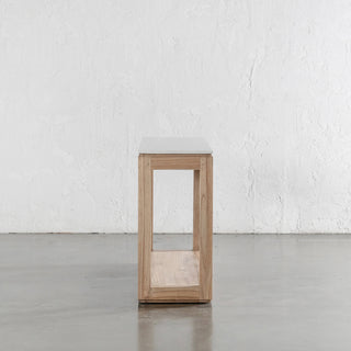 BASILIO CONSOLE TABLE  |  150CM  |  NATURAL ASH + BIANCO CIMENT