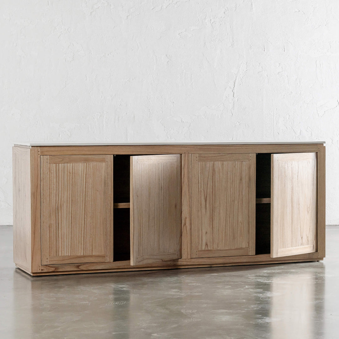 BASILIO BUFFET SIDEBOARD  |  NATURAL ASH + BIANCO CIMENT