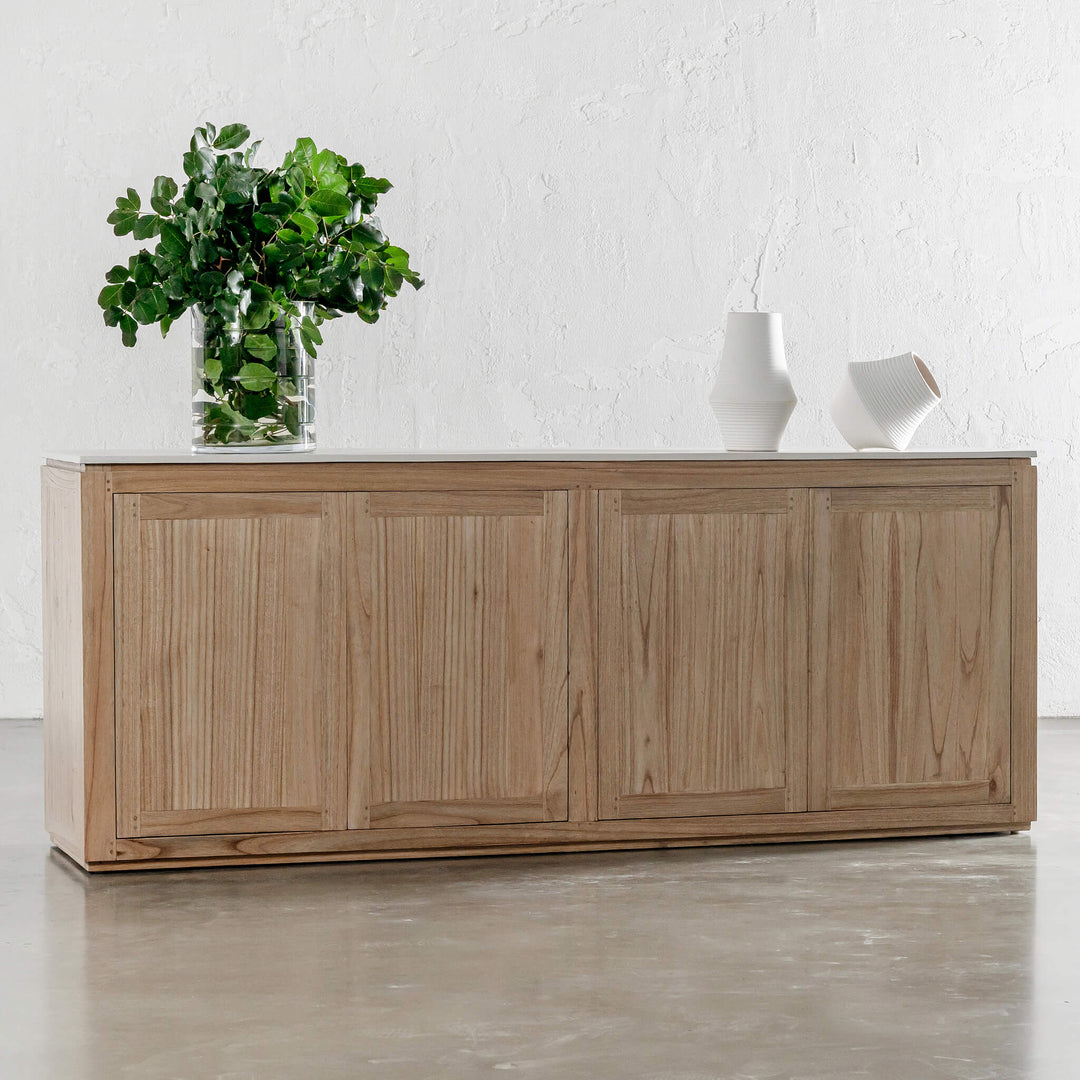 BASILIO BUFFET SIDEBOARD  |  NATURAL ASH + BIANCO CIMENT