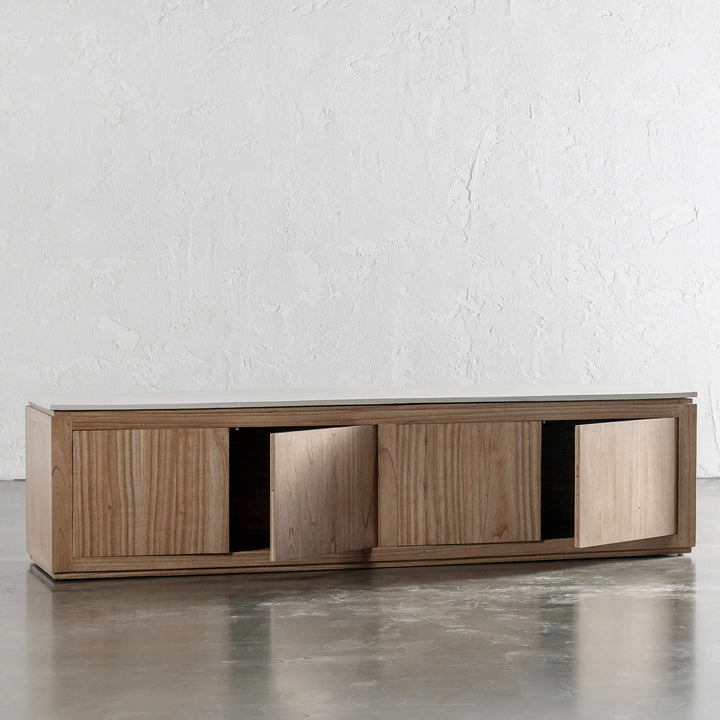 BASILIO ENTERTAINMENT UNIT  |  NATURAL ASH + BIANCO CIMENT