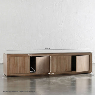 BASILIO ENTERTAINMENT UNIT  |  NATURAL ASH + BIANCO CIMENT