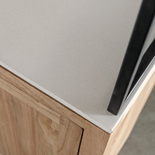 BASILIO OPEN BOOKSHELF COLLECTION | NATURAL ASH + BIANCO CIMENT