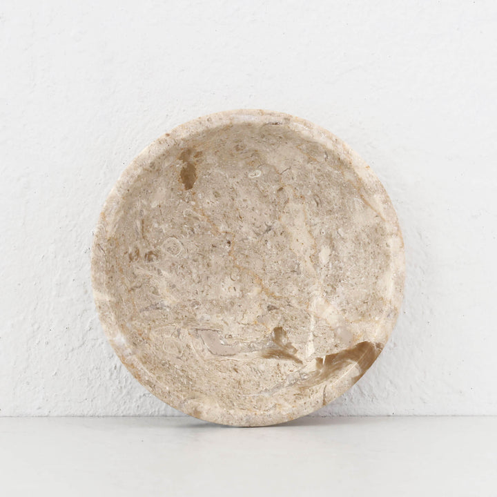 BAYAN MARBLE BOWL  |  SML 15CM  |  ORGANIC CREMA MARBLE