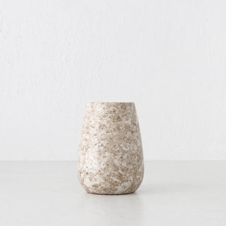 BAYAN MARBLE VASE  |  MED 20CM  |  ORGANIC CREMA MARBLE