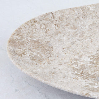 BAYAN OVAL PLATE  |  50CM  |  ORGANIC CREMA MARBLE