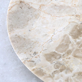 BAYAN ROUND PLATE  |  SML 25CM  |  ORGANIC CREMA MARBLE