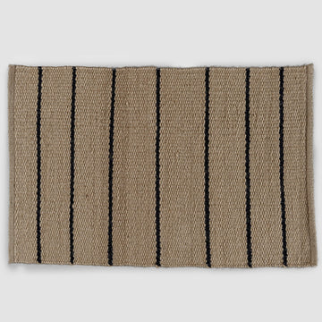 BEDARRA JUTE DOOR MAT  |  60 X 90  |  NATURAL + BALTIC STONE STRIPE