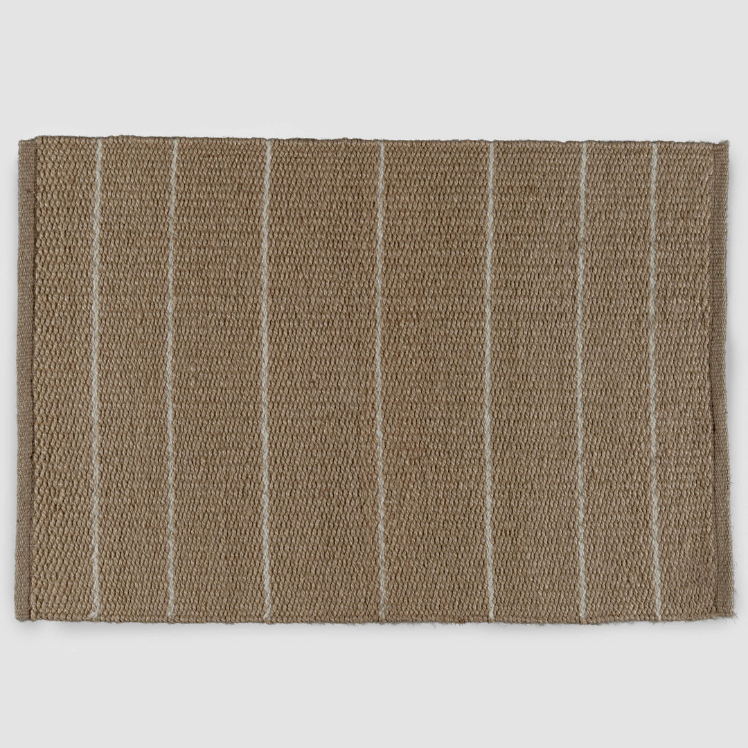 BEDARRA JUTE DOOR MAT  |  60 X 90  |  NATURAL + OATMEAL STRIPE