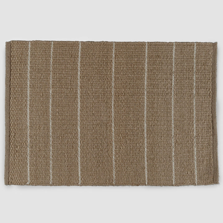 BEDARRA JUTE DOOR MAT  |  60 X 90  |  NATURAL + OATMEAL STRIPE