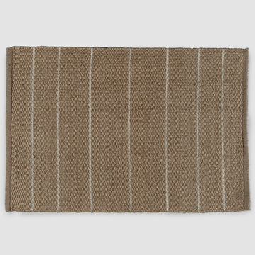 BEDARRA JUTE DOOR MAT  |  60 X 90  |  NATURAL + OATMEAL STRIPE