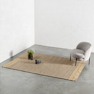 BEDARRA JUTE RUGS + RUNNER  |  NATURAL + LEADMAN GREY