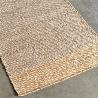 BEDARRA JUTE RUGS  |  NATURAL + LEADMAN GREY