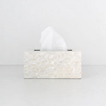 BELLE INLAY TISSUE BOX COVER  |  SET OF 2 | RECTANGLE | IVORY