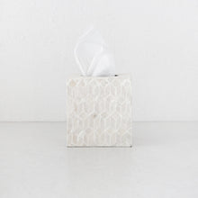 BELLE INLAY TISSUE BOX COVER | SQUARE | IVORY