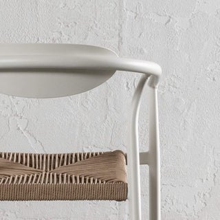 BENITO INDOOR/OUTDOOR DINING CHAIR  |  MILK WHITE + NATURAL  |  BUNDLE X4