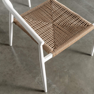 BENITO INDOOR/OUTDOOR DINING CHAIR  |  MILK WHITE + NATURAL  |  BUNDLE X4
