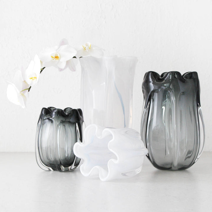 BENOIT TULIP HAND BLOWN VASE  COLLECTION