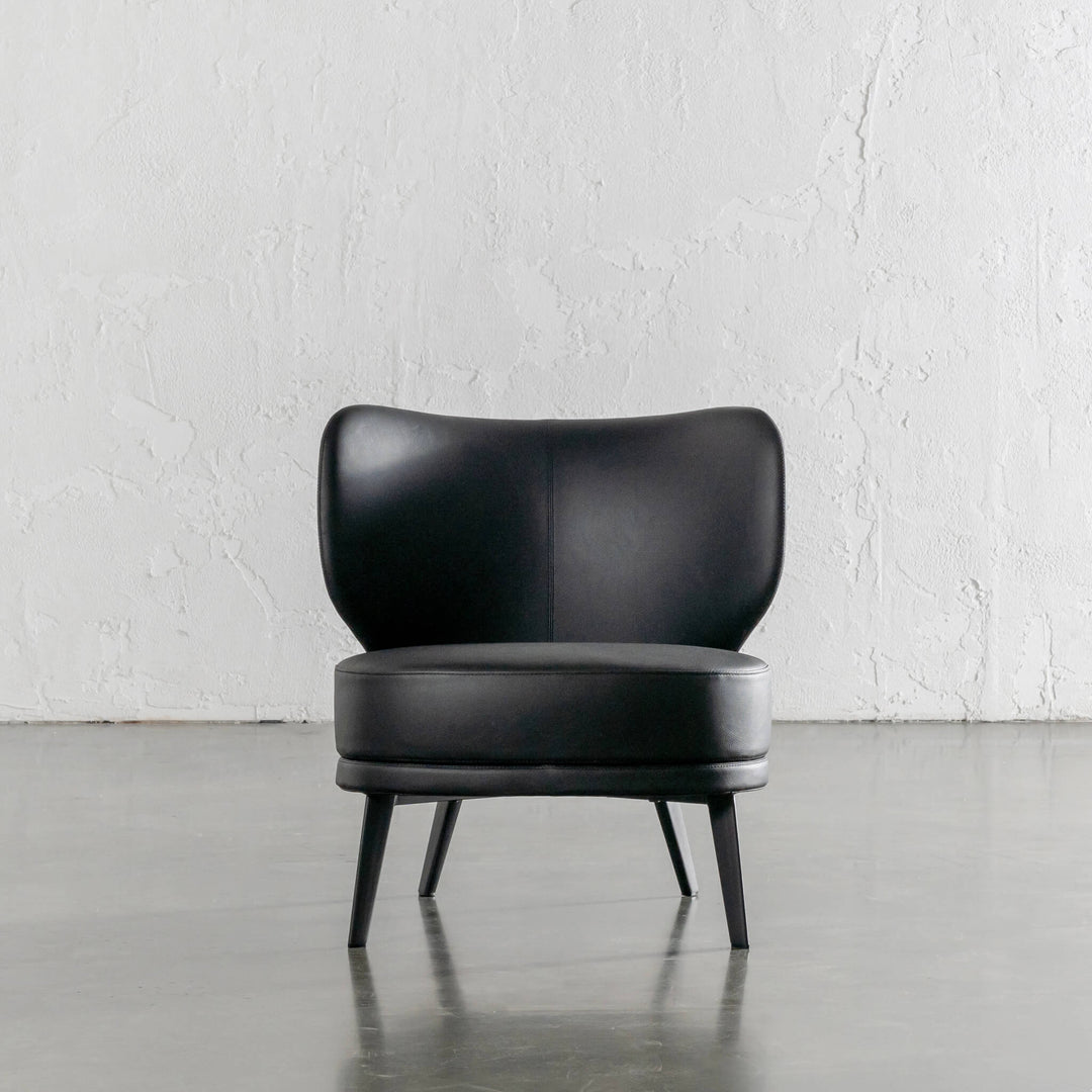 BERGEN ARMCHAIR  |  NOIR BLACK VEGAN LEATHER