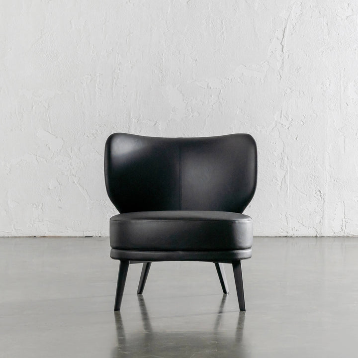 BERGEN ARMCHAIR  |  NOIR BLACK VEGAN LEATHER