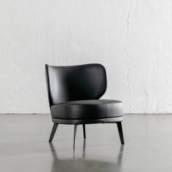 BERGEN ARMCHAIR  |  NOIR BLACK VEGAN LEATHER