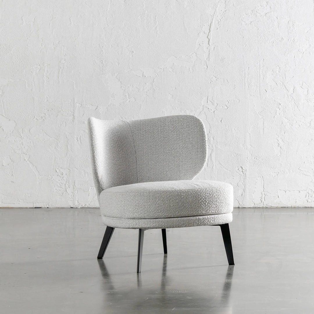 BERGEN ARMCHAIR ANGLED |  SMOKEHAZE BOUCLE