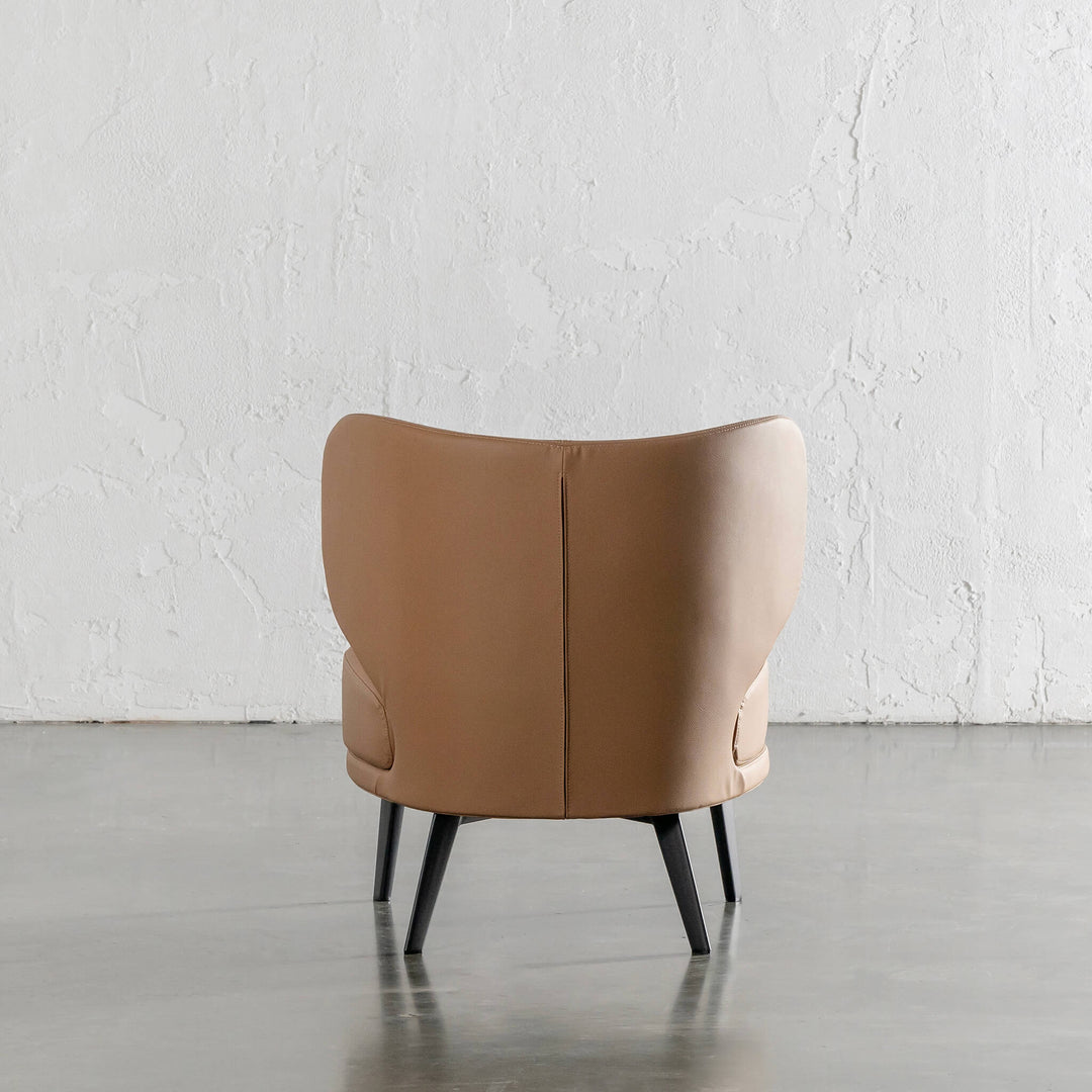 BERGEN ARMCHAIR  |  SADDLE TAN VEGAN LEATHER