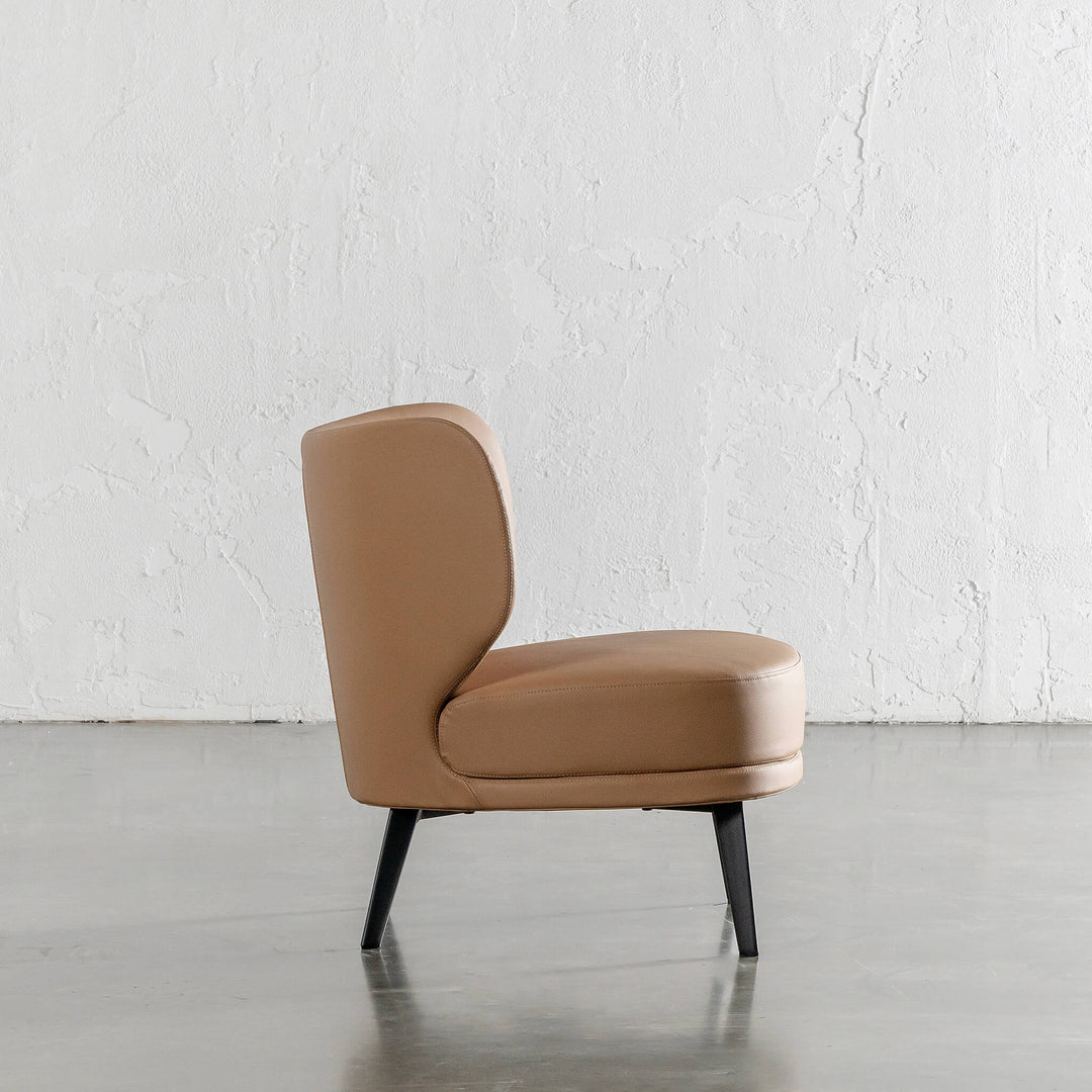 BERGEN ARMCHAIR  |  SADDLE TAN VEGAN LEATHER