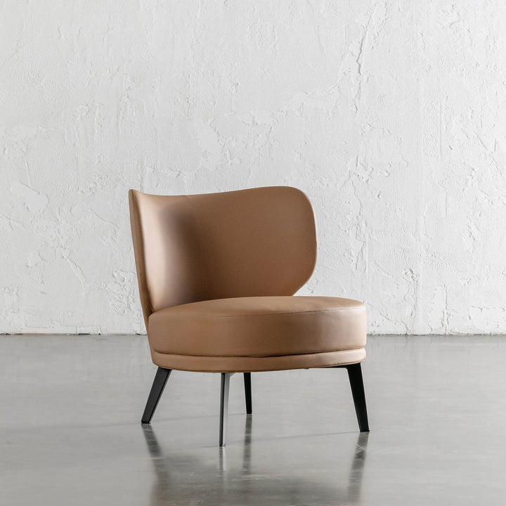 BERGEN ARMCHAIR  |  SADDLE TAN VEGAN LEATHER