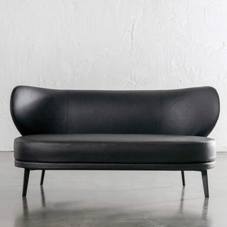 BERGEN MOLENHOEK 2 SEAT SOFA  |  NOIR BLACK VEGAN LEATHER