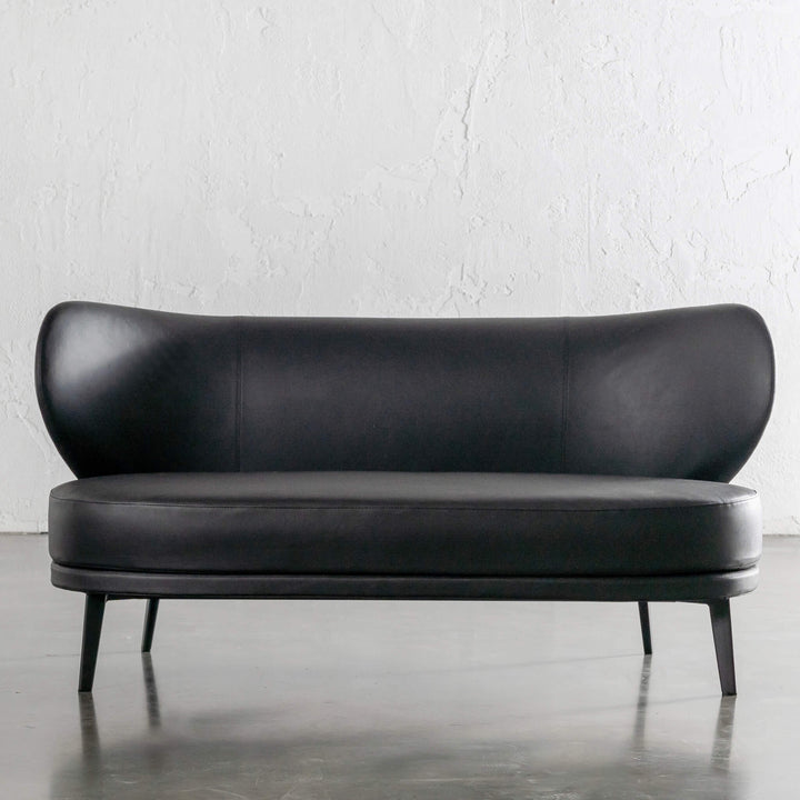 BERGEN MOLENHOEK 2 SEAT SOFA  |  NOIR BLACK VEGAN LEATHER