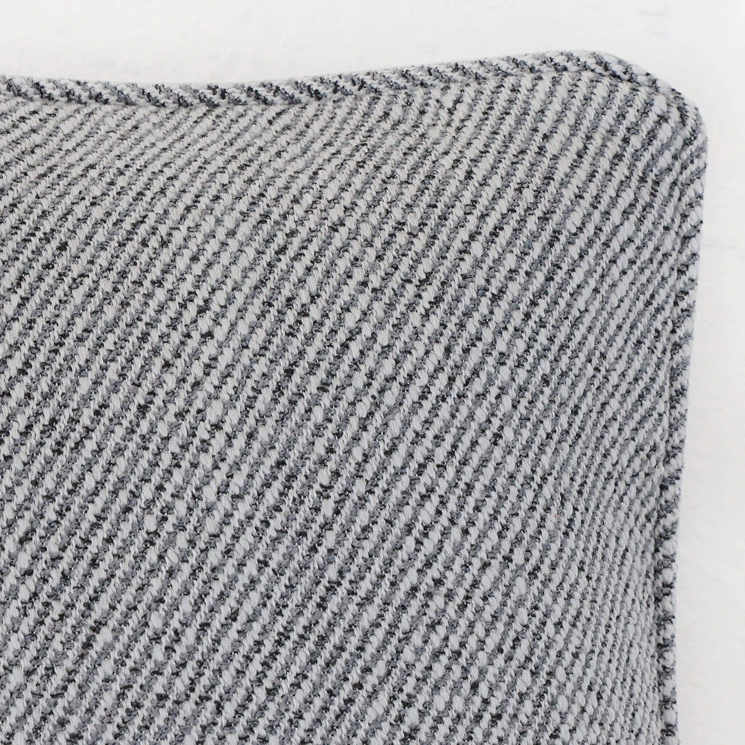 BEZIER HERRINGBONE CUSHION  |  FLOODED GUM GREY  |  CLOSE UP