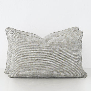 BEZIER HERRINGBONE CUSHION BUNDLE X2  |  40X60  |  PISTACHIO LEAF