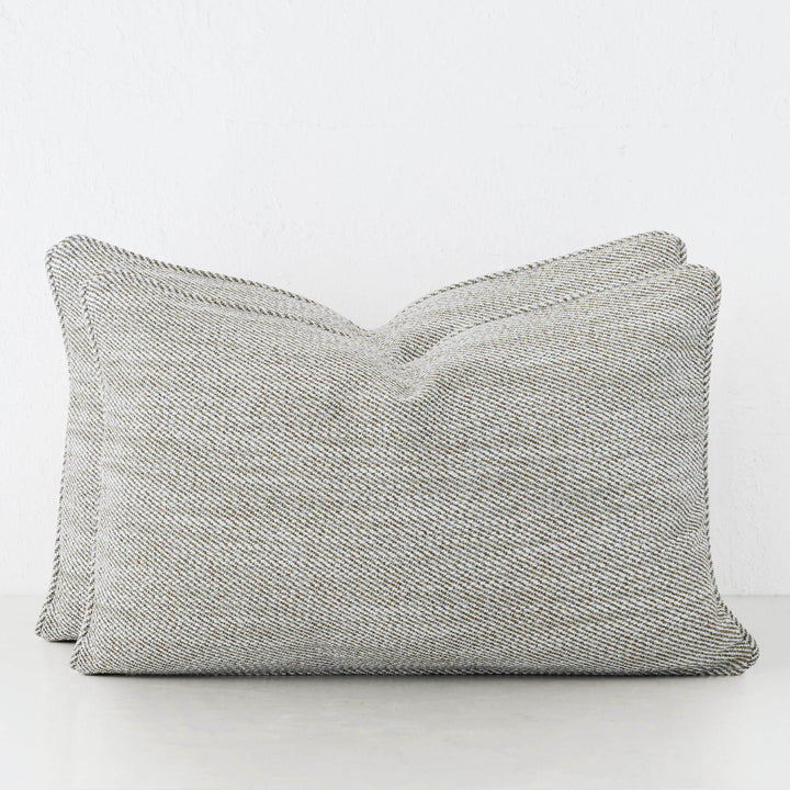 BEZIER HERRINGBONE CUSHION BUNDLE X2  |  40X60  |  PISTACHIO LEAF