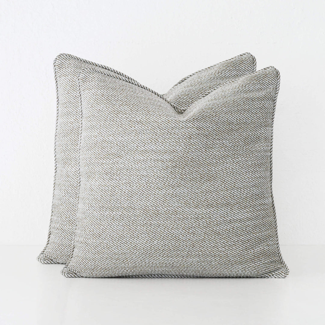 BEZIER HERRINGBONE CUSHION BUNDLE X2  |  50X50  |  PISTACHIO LEAF