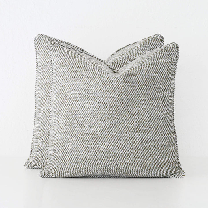 BEZIER HERRINGBONE CUSHION BUNDLE X2  |  50X50  |  PISTACHIO LEAF