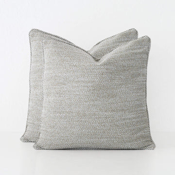 BEZIER HERRINGBONE CUSHION BUNDLE X2  |  50X50  |  PISTACHIO LEAF