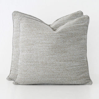 BEZIER HERRINGBONE CUSHION BUNDLE X2  |  60X60  |  PISTACHIO LEAF