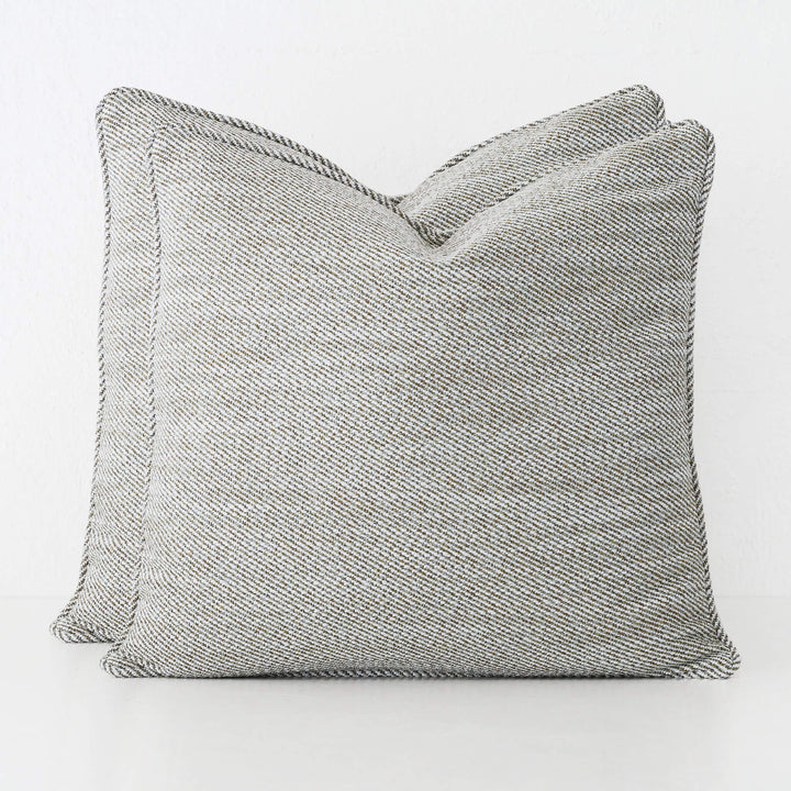 BEZIER HERRINGBONE CUSHION BUNDLE X2  |  60X60  |  PISTACHIO LEAF