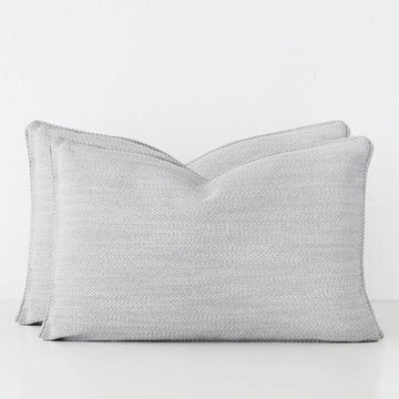 BEZIER HERRINGBONE CUSHION BUNDLE X2  |  60X60  |  SILVER BIRCH
